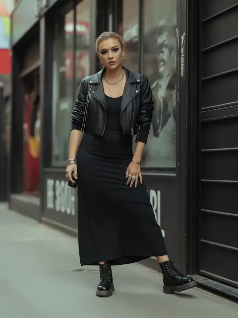 Throw on a Leather Jacket for That Edgy-Chic Vibe