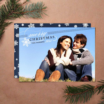 printable diy holiday christmas snowflake unique modern photo card greeting