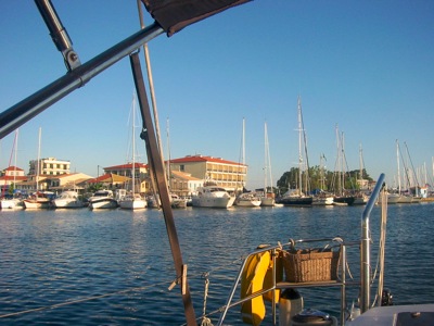 Town quay Lefkas Lefkada Greece