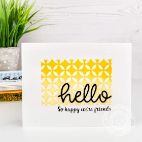 Sunny Studio Stamps: Hello Word Die Embossing Folders Everyday Card by Angelica Conrad