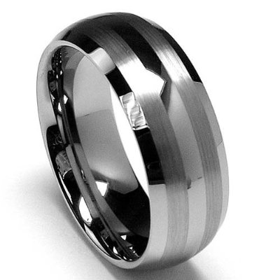 Black Tungsten Wedding Bands   on Dome Men S Tungsten Carbide Ring Wedding Band