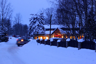 Driving into Kovarov in Southern Bohemia