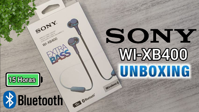 Auriculares bluetooth  Sony WI XB400 con EXTRABASS.