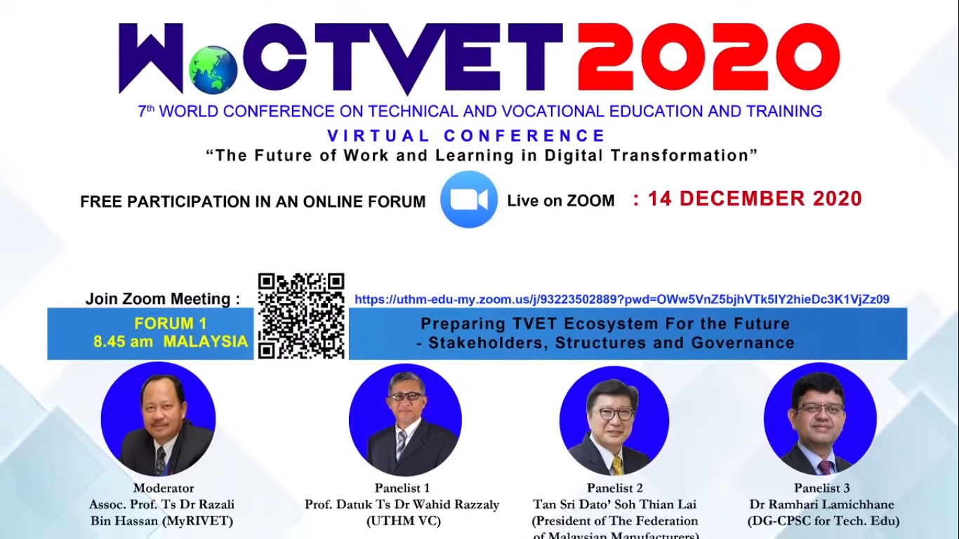 Director General Of Cpsc Shares Insights On Tvet As Panelist At The Woctvet 2020