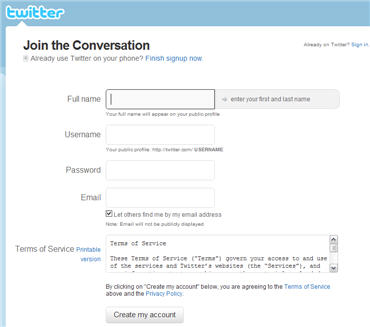 Mudah : Mendaftar Twitter