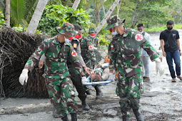 Korem 172 dan BMKG Jayapura Adakan Latihan Penanggulangan Tsunami