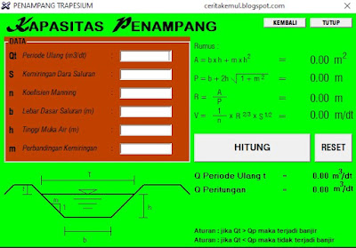 Aplikasi banjir kapasitas sungai