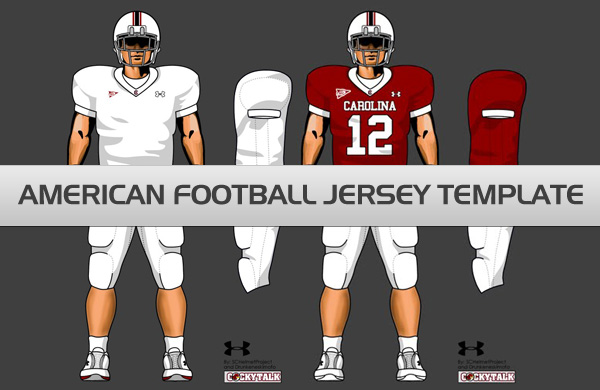 American Football Jersey Template PSD