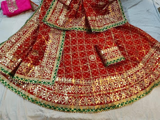 Rajasthani Bandhej kotta Doriya Ghatchola Lehengas