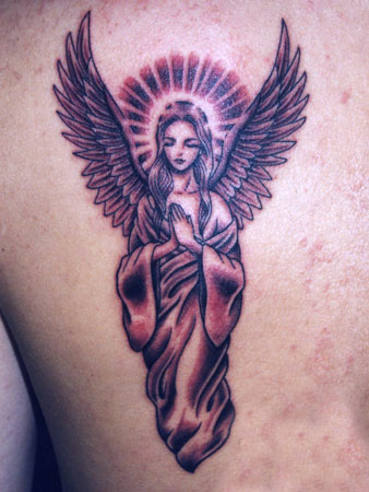 Angel tattoos men dressed completely fascinated with women