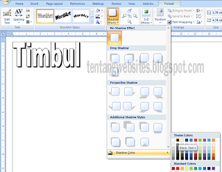 Cara membuat text berbayang di msword