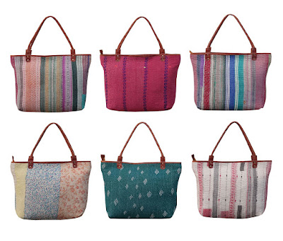 Wholesale Indian Vintage Sari Kantha Tote Bag Handmade Kantha Hand Bag