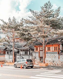 The Area Around Bukchon Hanok Village, South Korea