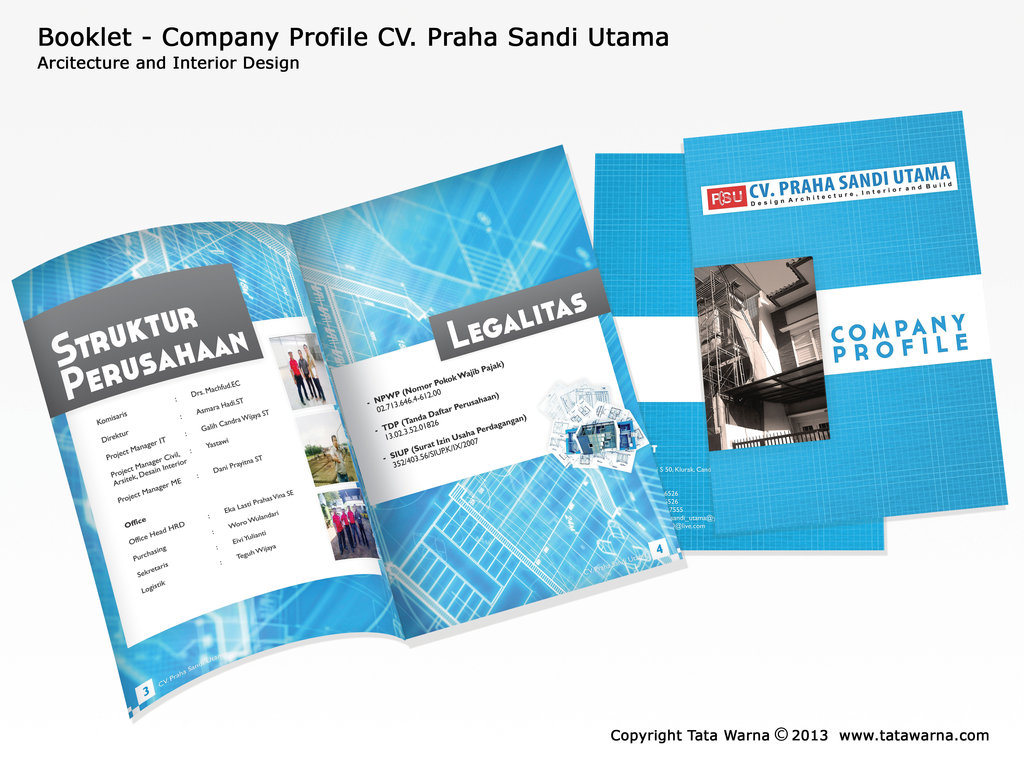 Berikut beberapa contoh desain profil perusahaan dalam bentuk booklet    ...