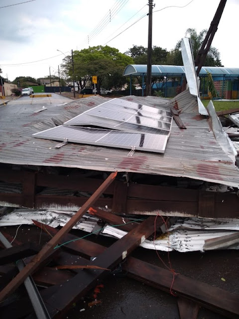 Temporal e chuva de granizo causam estragos em municípios do Pontal do Paranapanema