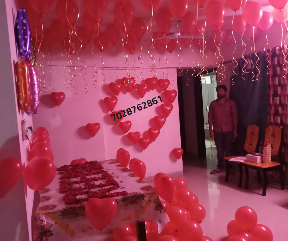 Romantic Room  Decoration  For Surprise Birthday  Party in 