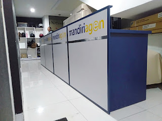 Meja kasir bank mandiri furniture semarang