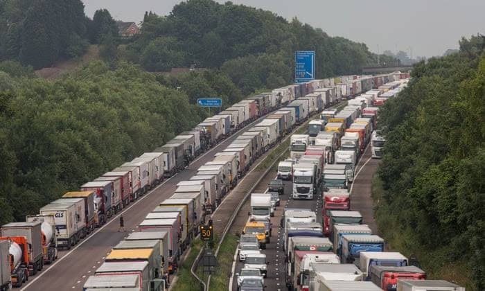 Due To A Lack Of Cross-Channel Ferries, There Are Long Lines At Dover