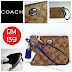 COACH Peyton Signature Small Wristlet (Khaki/Navy) ~ CLEARANCE STOCK!!