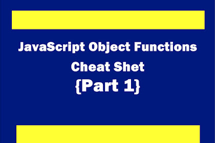 20 Object Functions In Javascript