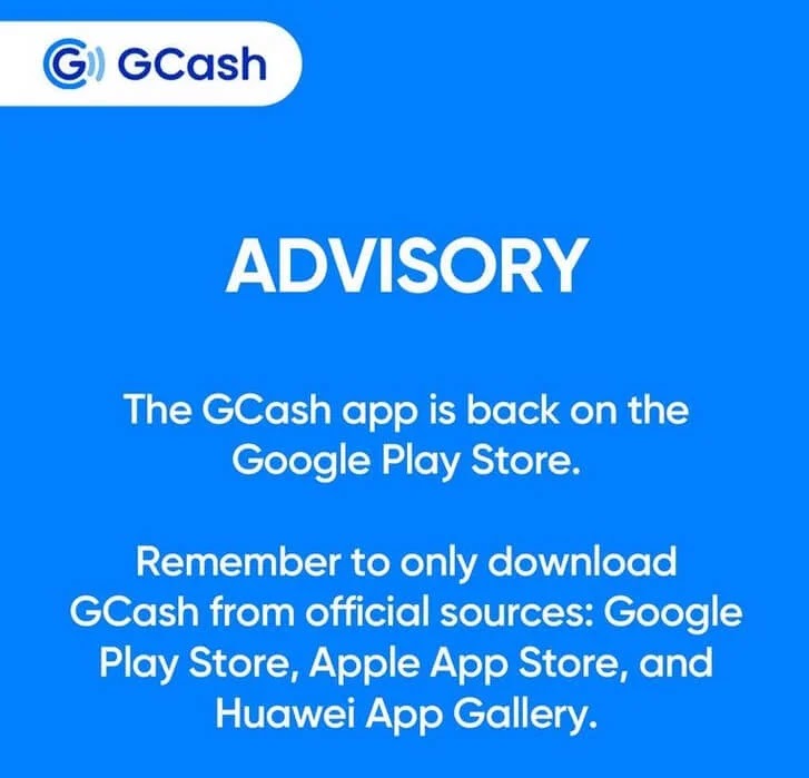 GCash App Is Back On Google Play Store