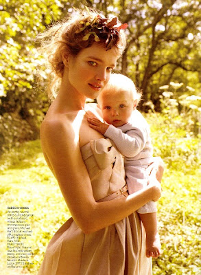 Natalia Vodianova & her family by Mario Testino for Vogue US November 2008