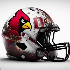 Ball State Cardinals Harry Potter Concept Football Helmet