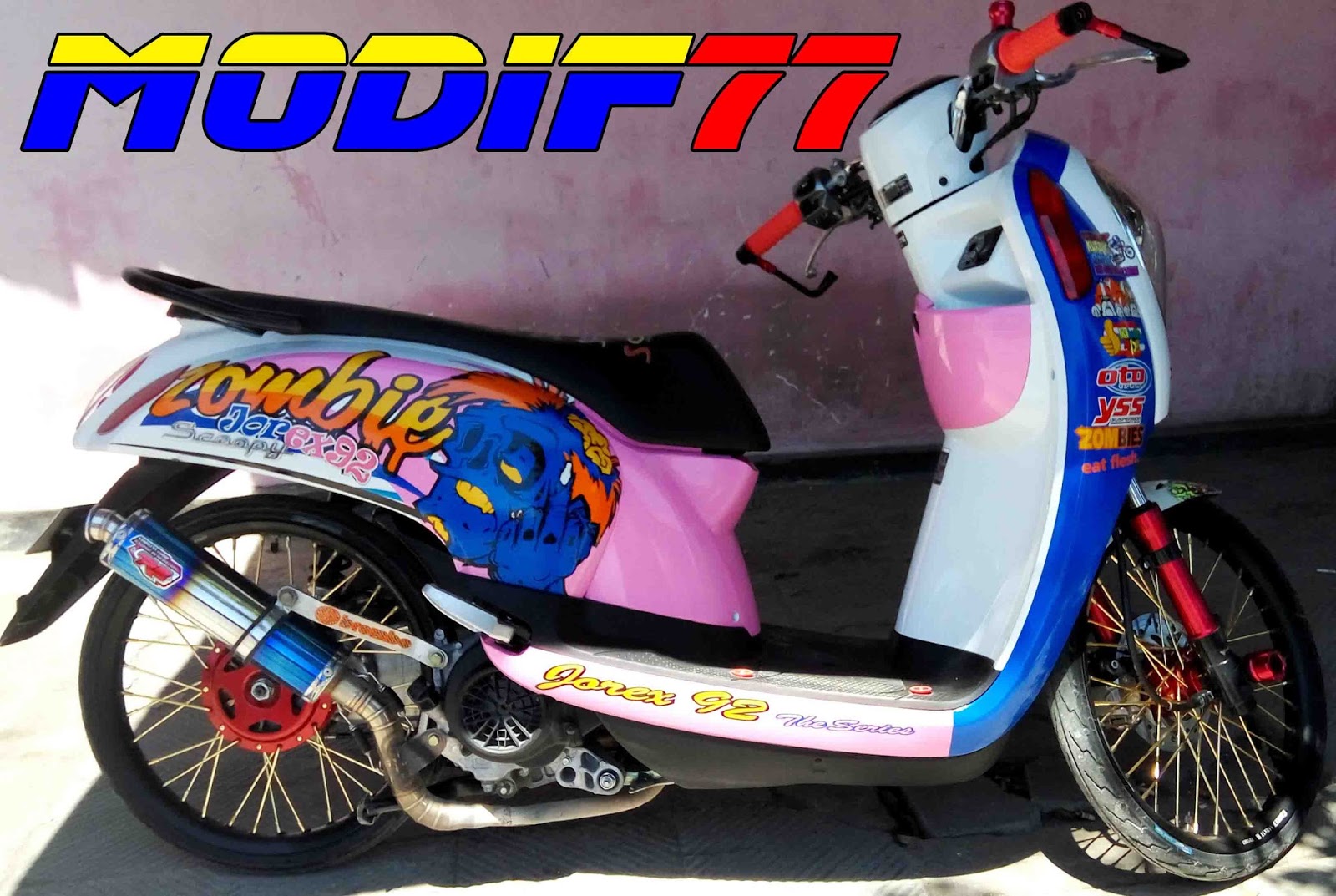80 Modifikasi Scoopy Doraemon Kumpulan Modifikasi Motor Scoopy Terbaru