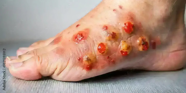 Signs of infected leg wound