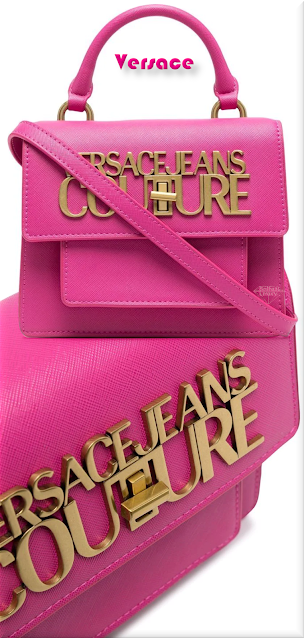 ♦Versace Jeans Couture pink logo-plaque tote bag #versace #bags #pink #pantone #brilliantluxury