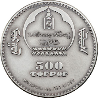Mongolia 500 Togrog Silver Coin