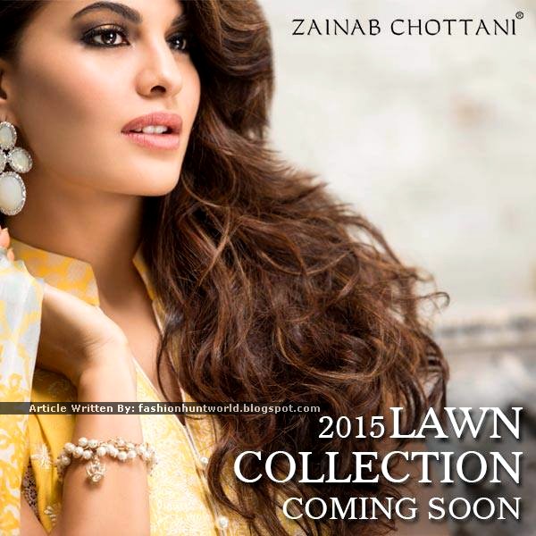 Zainab Chottani Lawn Collection 2015 Featuring By Jacqueline Fernandez