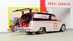 hot wheels rlc 55 chevy panel holiday snowmobile