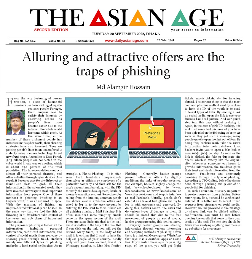 Alluring and attractive offers are the traps of phishing