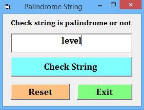 How-to-check-string-is-palindrome-or-not-in-visual-basic-6