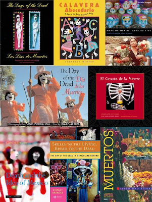 mash-up of Day of the Dead resources at Columbia College Chicago Library