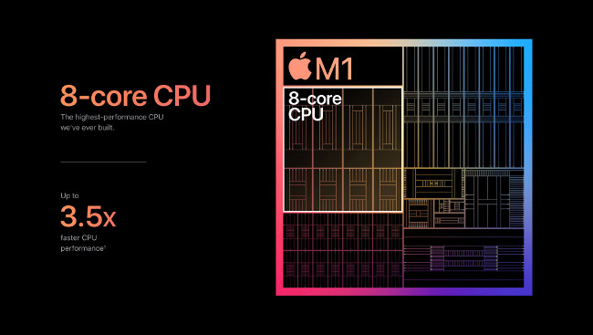 المواصفات حول شريحة Apple M1.