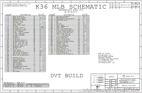 Apple Macbook 13� - A1181 K36 Free Download Laptop Motherboard Schematics 