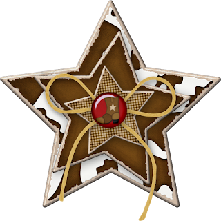 Contry or Cowboy Style Stars Clip Art.  