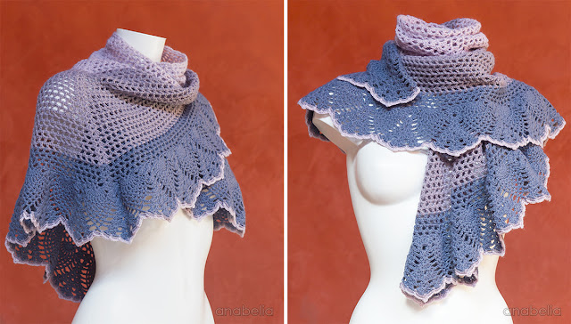 Crochet shawl by Anabelia Craft Design