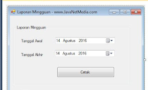 Membuat Laporan Mingguan Crystal Report Pada VB .Net 2010
