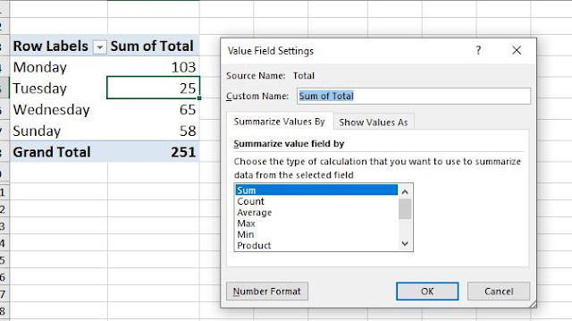 value field setting