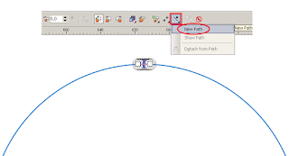 Cara Membuat Objek Mengikuti Garis Objek Lain ( Lingkaran ) di CorelDRAW