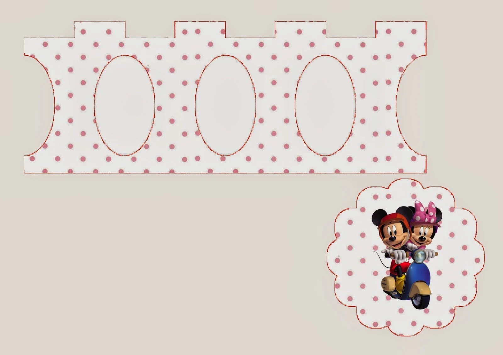 Minnie y Mickey: Stand para Cupcakes para Imprimir Gratis. 
