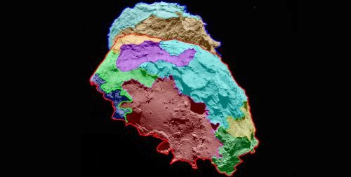 Preliminary Map Of Comet 67Pchuryumov Gerasimenko Revealed