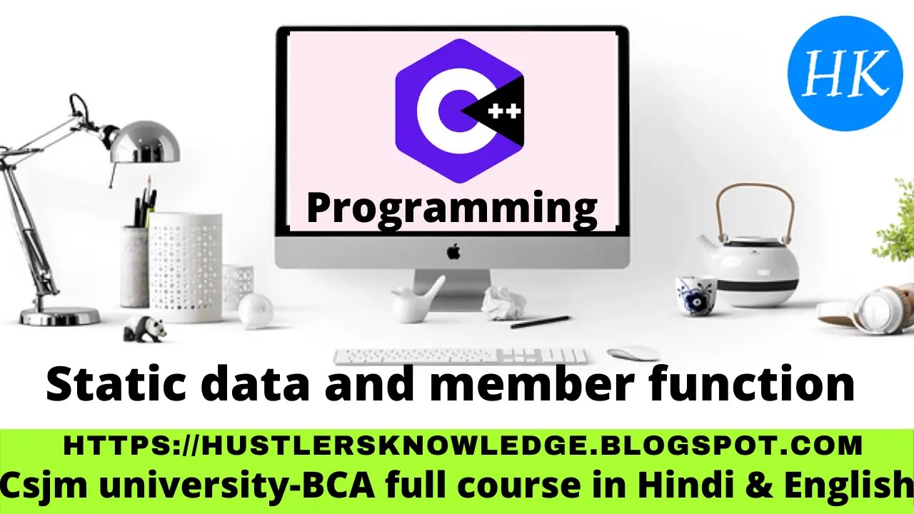 Static data members and functions in c++, static data member, static member function