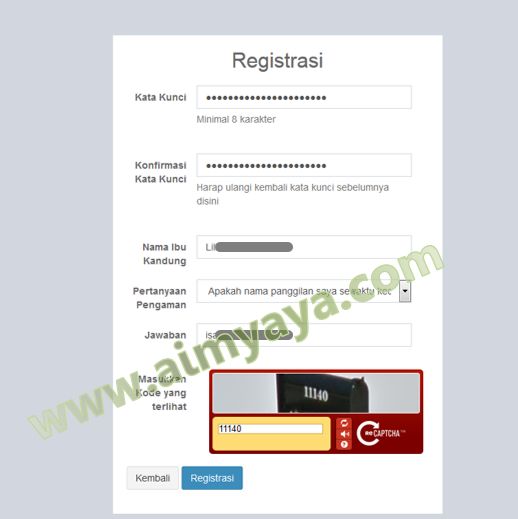  Gambar: Tahap Registrasi - Pengamanan 