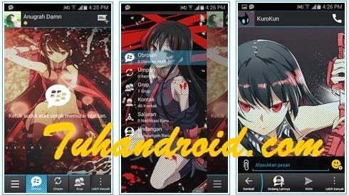  Cara Mudah Install BBM+ MOD ApK Tema Anime/Kartun Movie Jepang