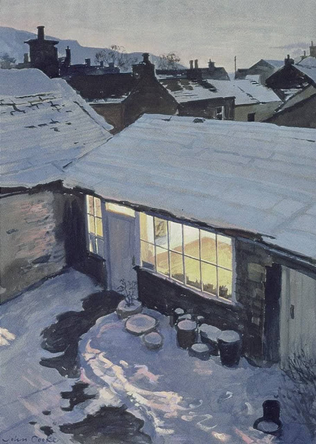 «Winter Evening, My Studio», John Cooke