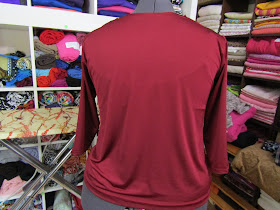 Burgundy ITY Knit Drape Neck Top www.sewplus.blogspot.com